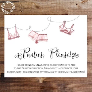 PANTY GAME Printable PINK | Lingerie Shower Printable | Lingerie Shower Game | Bachelorette | Drop your Panties | Instant Download