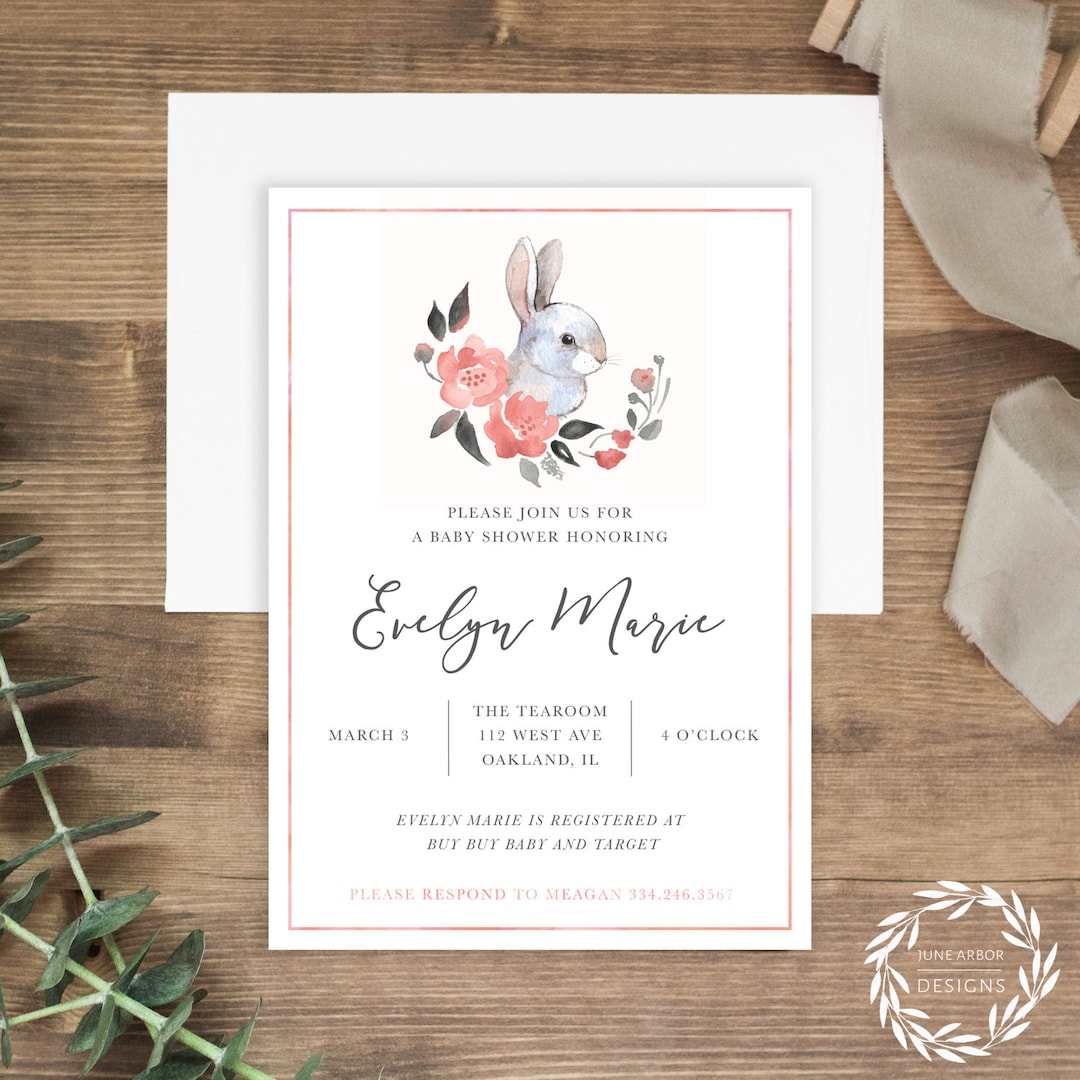 Baby Shower Invitation DIY Printable or Printedshipped - Etsy