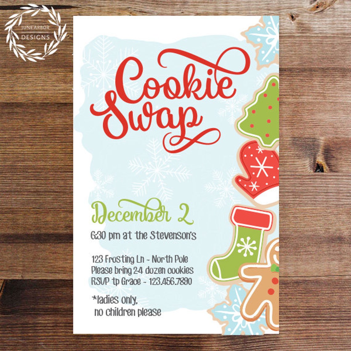 Cookie Exchange Invitation Printable Invitation or Printed - Etsy