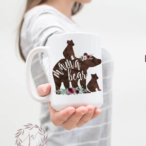 Papa Bear with Cub Papa bear Baby Bear PapaBear Mug Dad Mug Bear Cub Bear with Cubs Mug Daddy Bear Dad Gift dad to be image 7