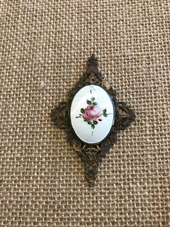 Vtg Guilloche Enamel Project Piece