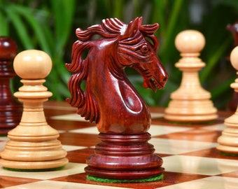 4.4" American Adios Series Luxury Chess Set - Chess Pieces Only - Bud Rose Wood