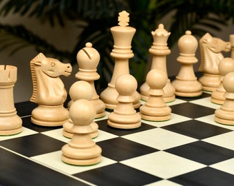 3.75" Ultimate Series Staunton Chess Set - Ebonized Wood - Chess Pieces Only