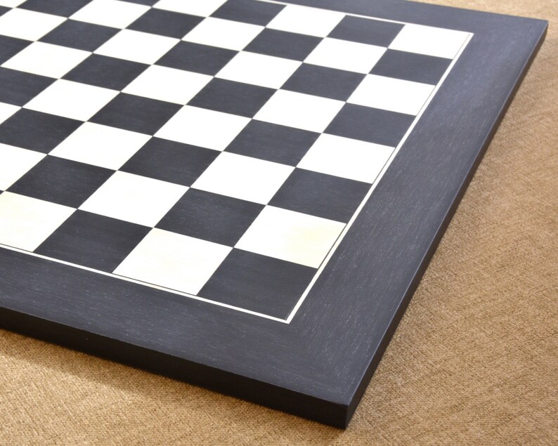 Wooden Deluxe Black Anigre Maple Matte Finish Chess Board Etsy