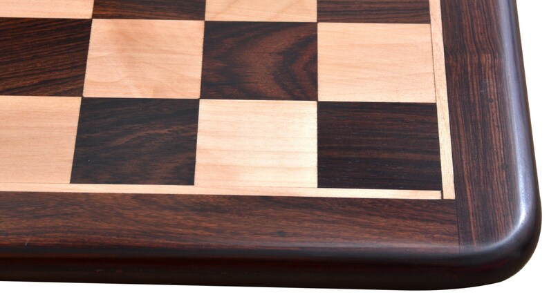 Chess Board Wooden Dark Brown Indian Rosewood 21 55 mm. D0132 image 7