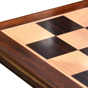 Chess Board Wooden Dark Brown Indian Rosewood 21 55 mm. D0132 image 9