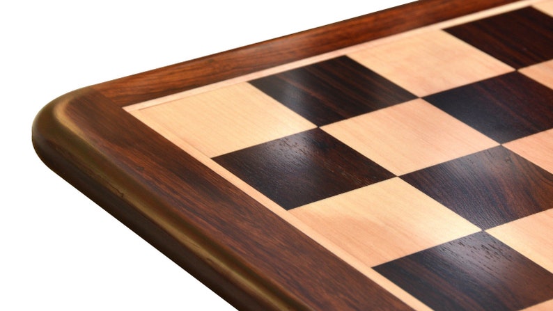 Chess Board Wooden Dark Brown Indian Rosewood 21 55 mm. D0132 image 9