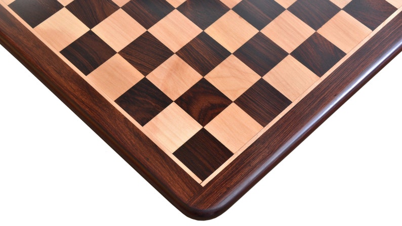 Chess Board Wooden Dark Brown Indian Rosewood 21 55 mm. D0132 image 1