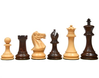 3.8" Pro Staunton Chess Set - Chess Pieces Only With 2 Extra Queens - Weighted Rosewood