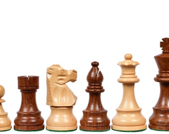 3.75" French Lardy Exclusive Chess Set - Chess Pieces Only - Sheesham Wood