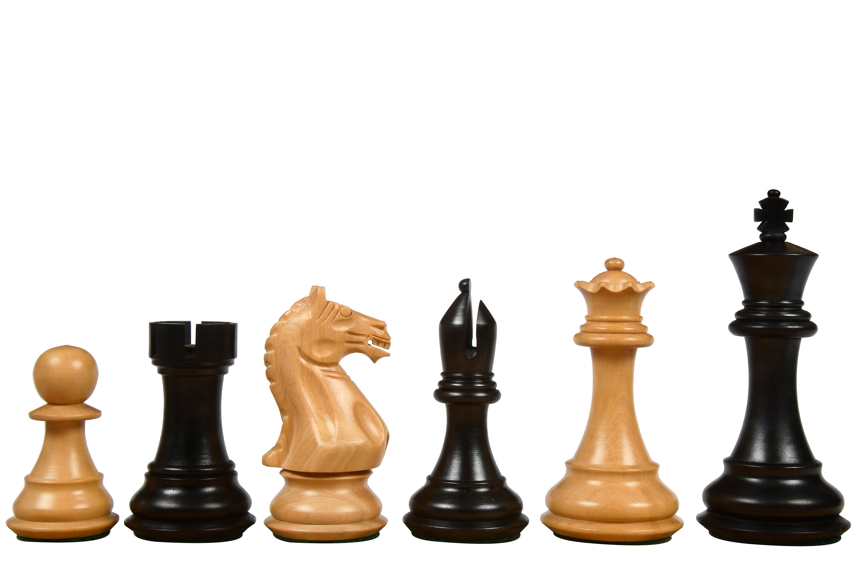 The Bridle Study Analysis Chess Pieces in Ebonized and Boxwood -   Denmark