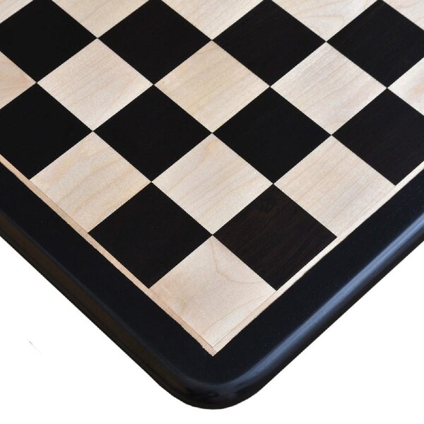 Wooden Chess Board in Ebony & Box Wood 21" - 55 mm. B1038