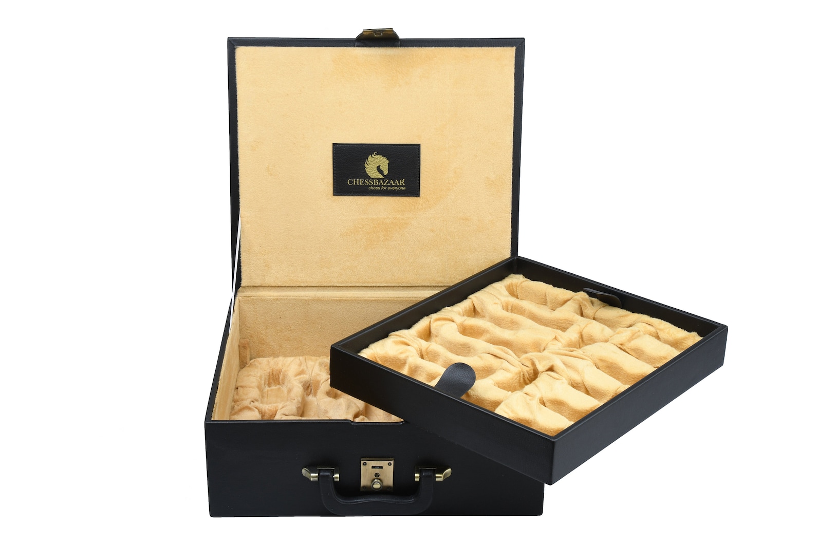 Chess Set Storage Box Leatherette Coffer With Double Tray Etsy