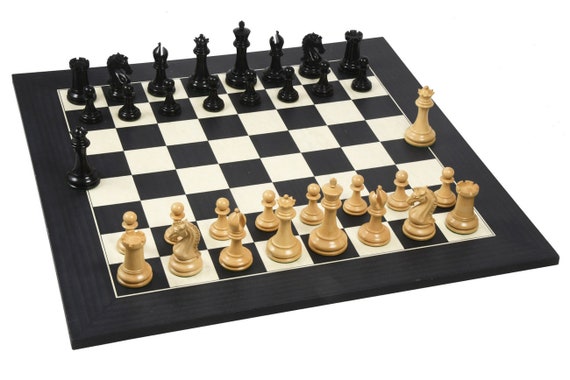 The Study Tournament Plastic Chess Pieces & Roll Up Chess Board Combo -  3.1 King