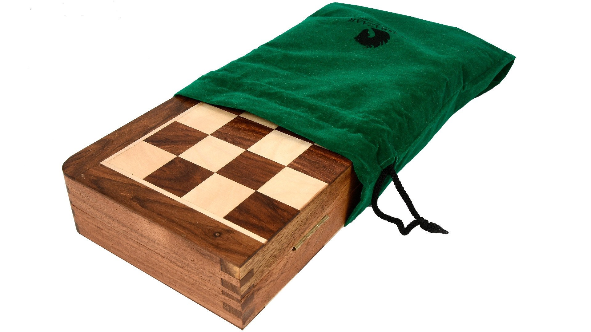 Travel Chess Set Folding Magnetic lacquer finish Sheesham 10&quot; - Portable Chess Set - Foldable Chess Set Board - Travel Friendly Chess Set