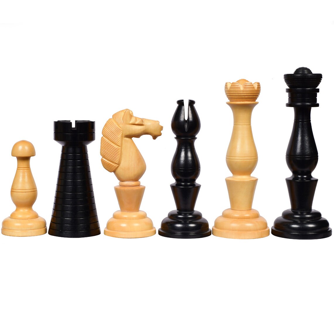 Combo of the Study Analysis Plastic Chess Pieces & Wooden Chess Board -  3.1 King