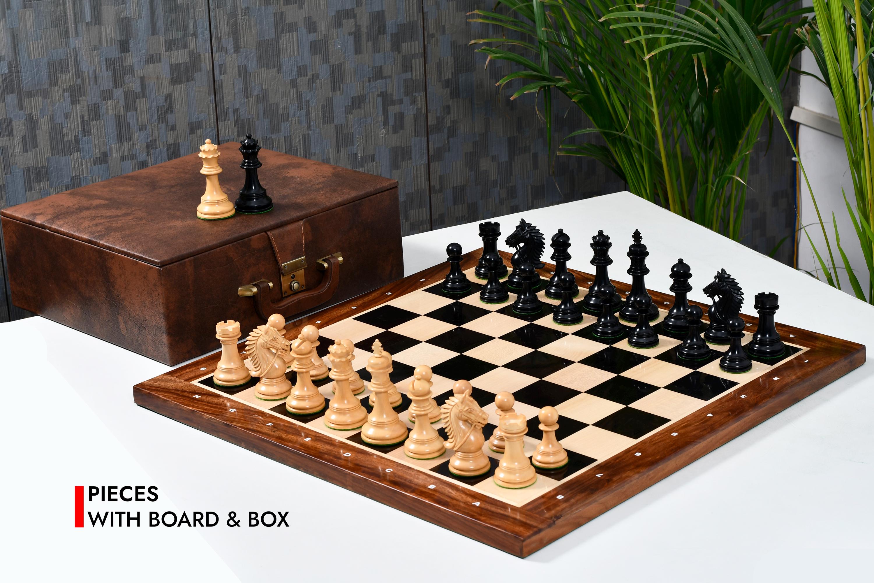 木製チェス　駒　ボード　収納ケースセット 木製チェス盤チェス駒なしチェス盤ゲームチェス収納ボックス付き