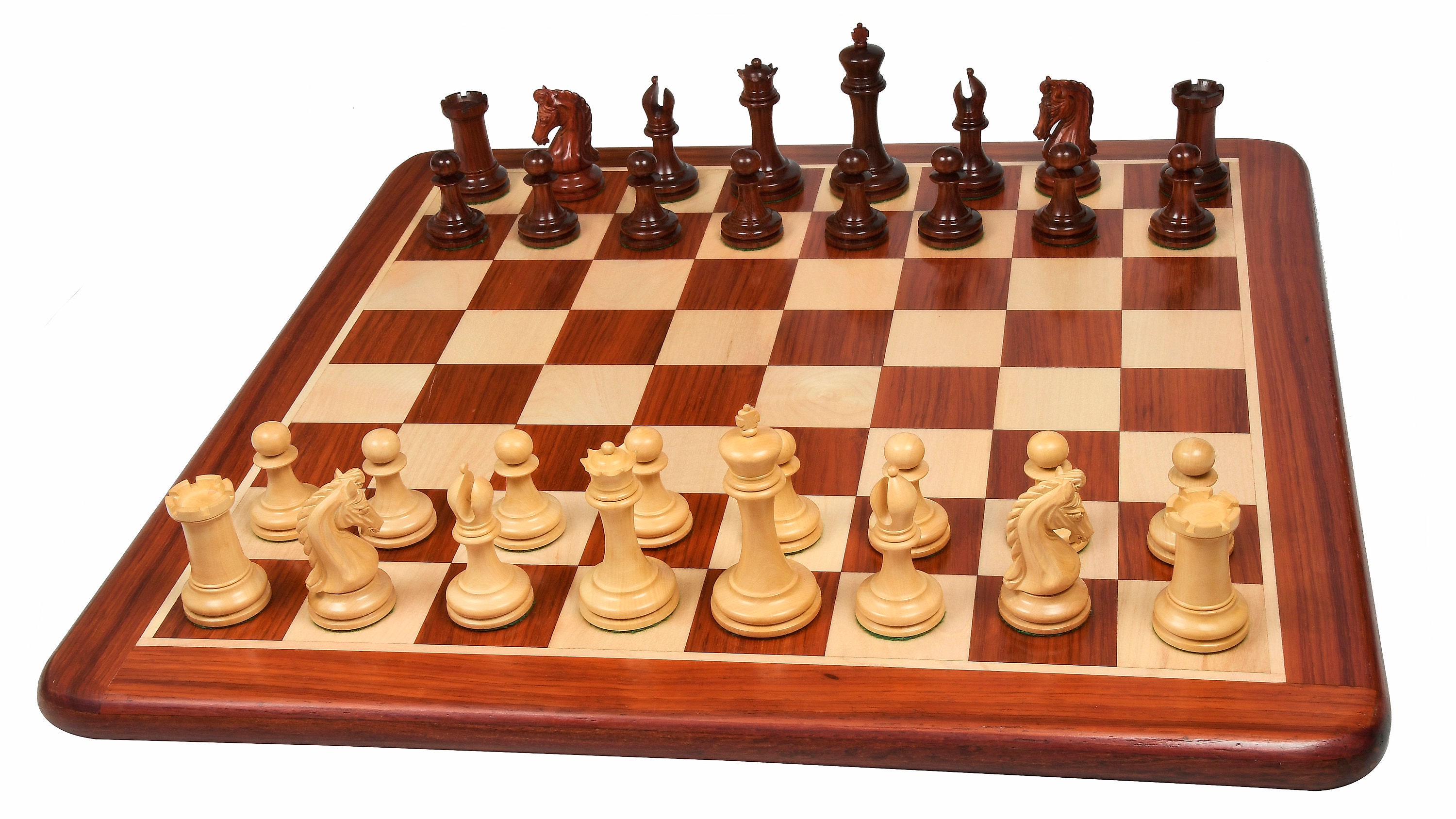  Reproduced Vintage 1930 German Knubbel Analysis Chess Pieces in  Stained Crimson and Boxwood - 3 King : Handmade Products