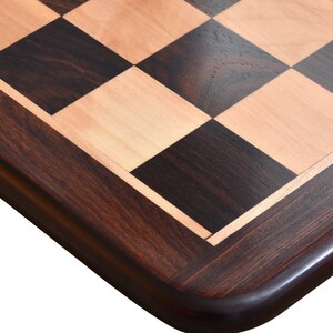 Chess Board Wooden Dark Brown Indian Rosewood 21 55 mm. D0132 image 2