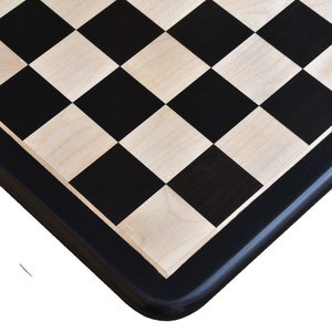 Wooden Chess Board in Ebony & Box Wood 23" - 60 mm. - B1052