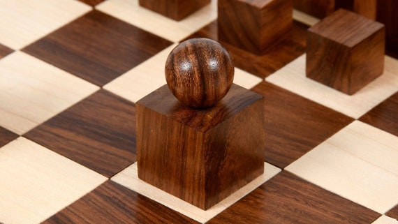 Reproduced 1924 Bauhaus Geometrical Abstract Chessmen in -  Portugal