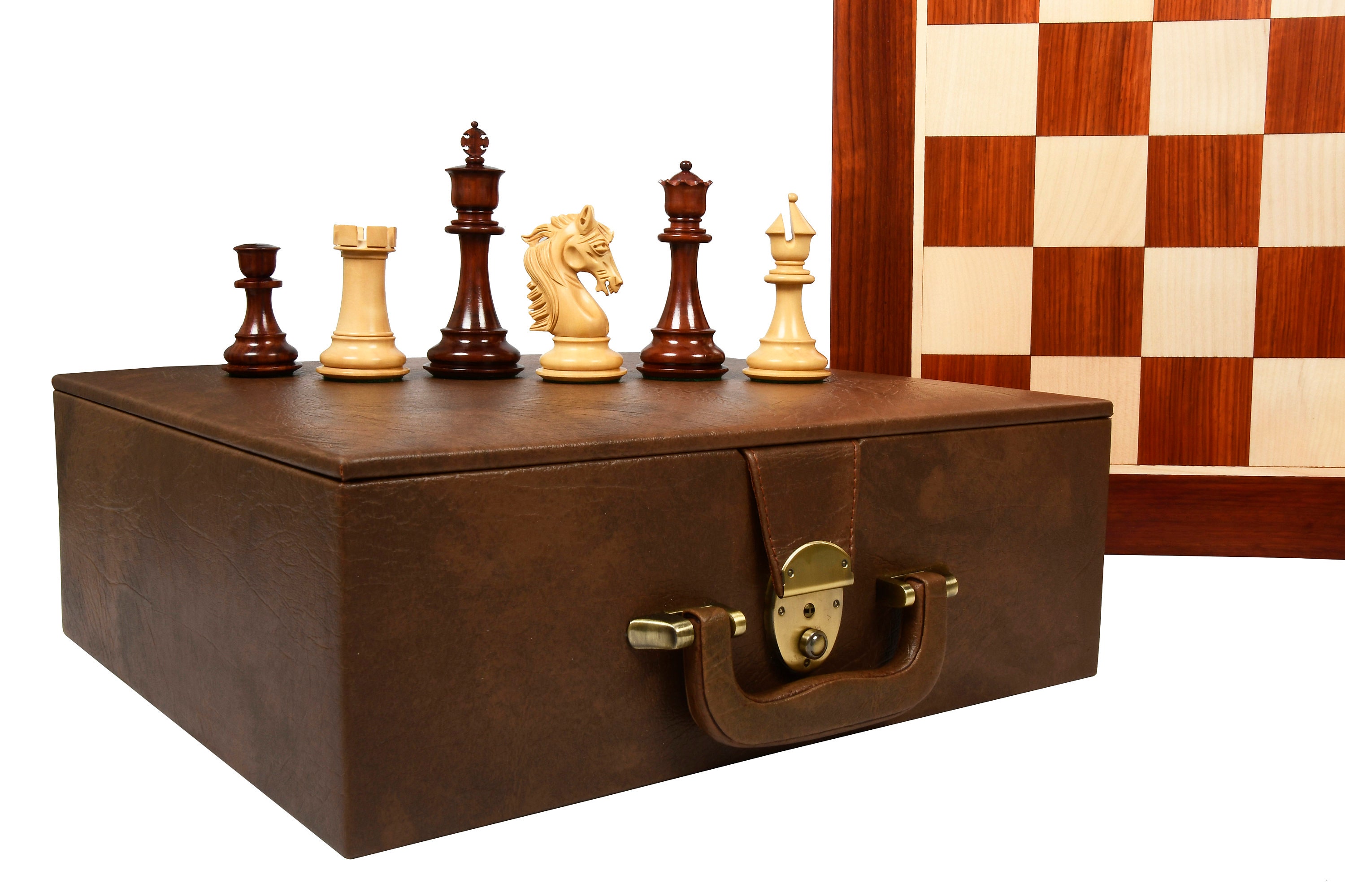 Buy Reproduced French Lardy Chess Pieces in Sheesham & Walnut