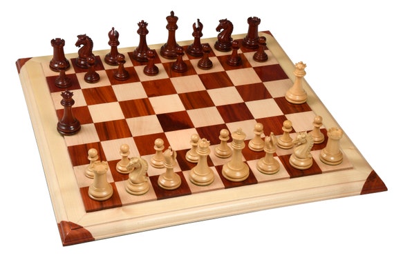 Sinquefield Cup Series Reproduced Staunton Chess Pieces Only set in Ebony  Wood