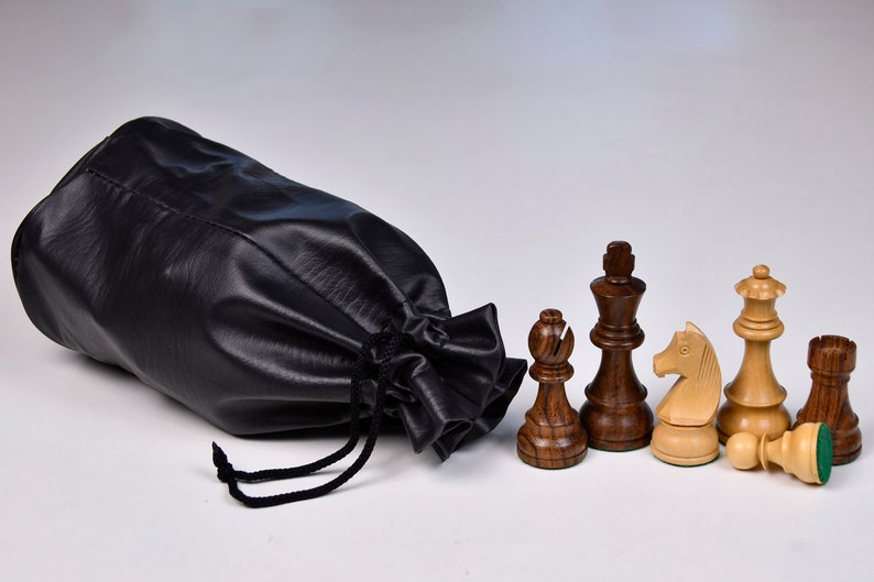 Tournament Championship Chess Set Sheesham Wood Pieces German Knight Handcarved Chess Pieces Extra Queens Chessbazaar With Pouch