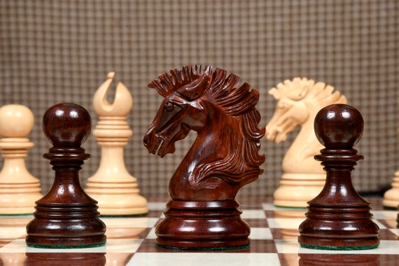 The Arabian - Triple Weighted Ebony Chess Pieces