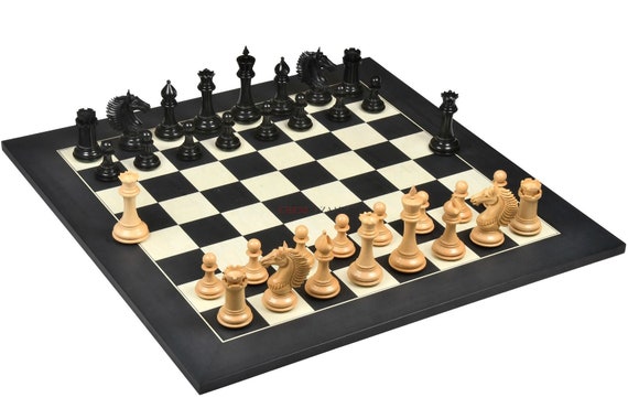 The Arabian - Triple Weighted Ebony Chess Pieces