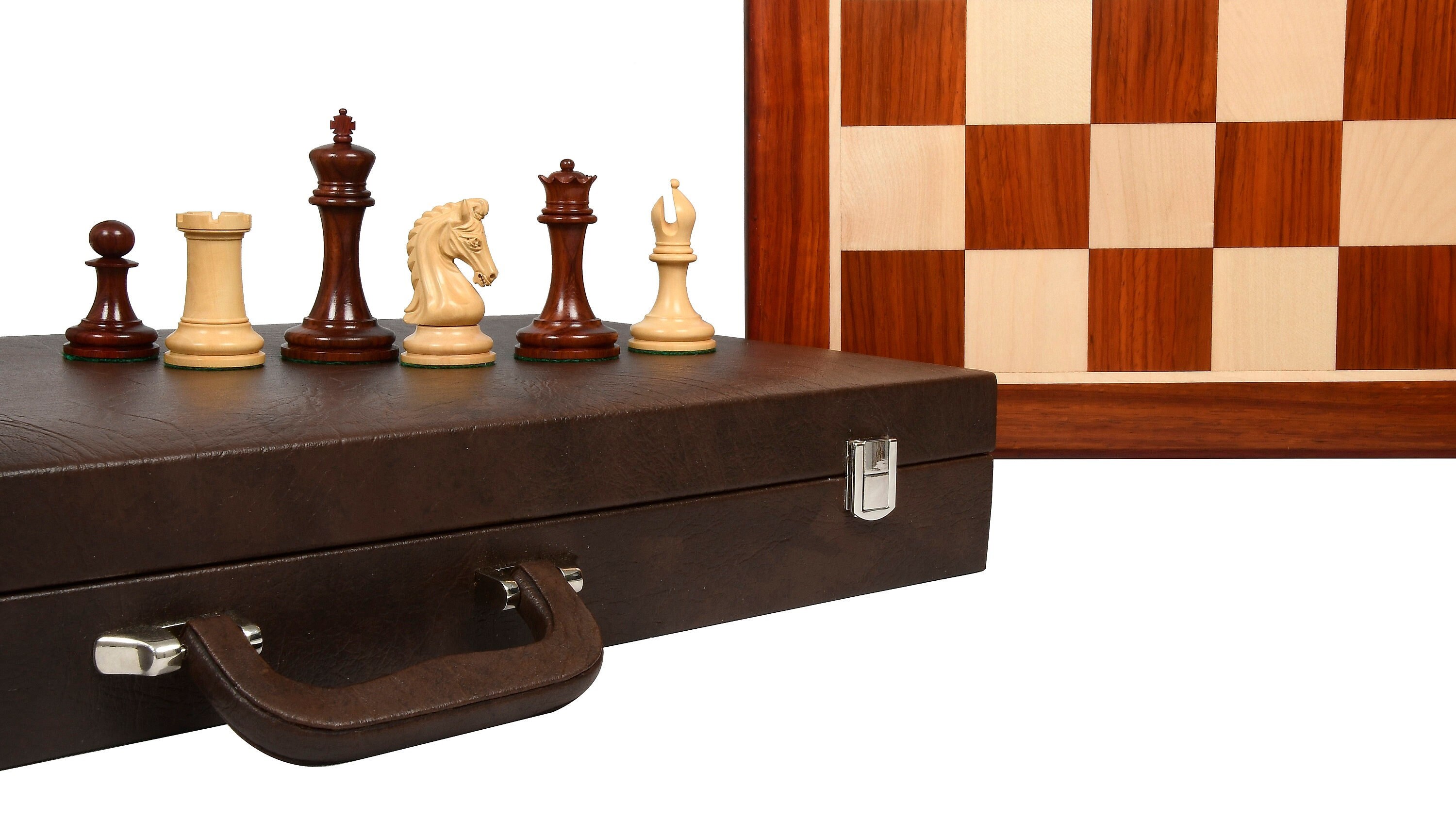 Standard Walnut Maple Wooden Chess Board Matte Finish 20 - 55 mm