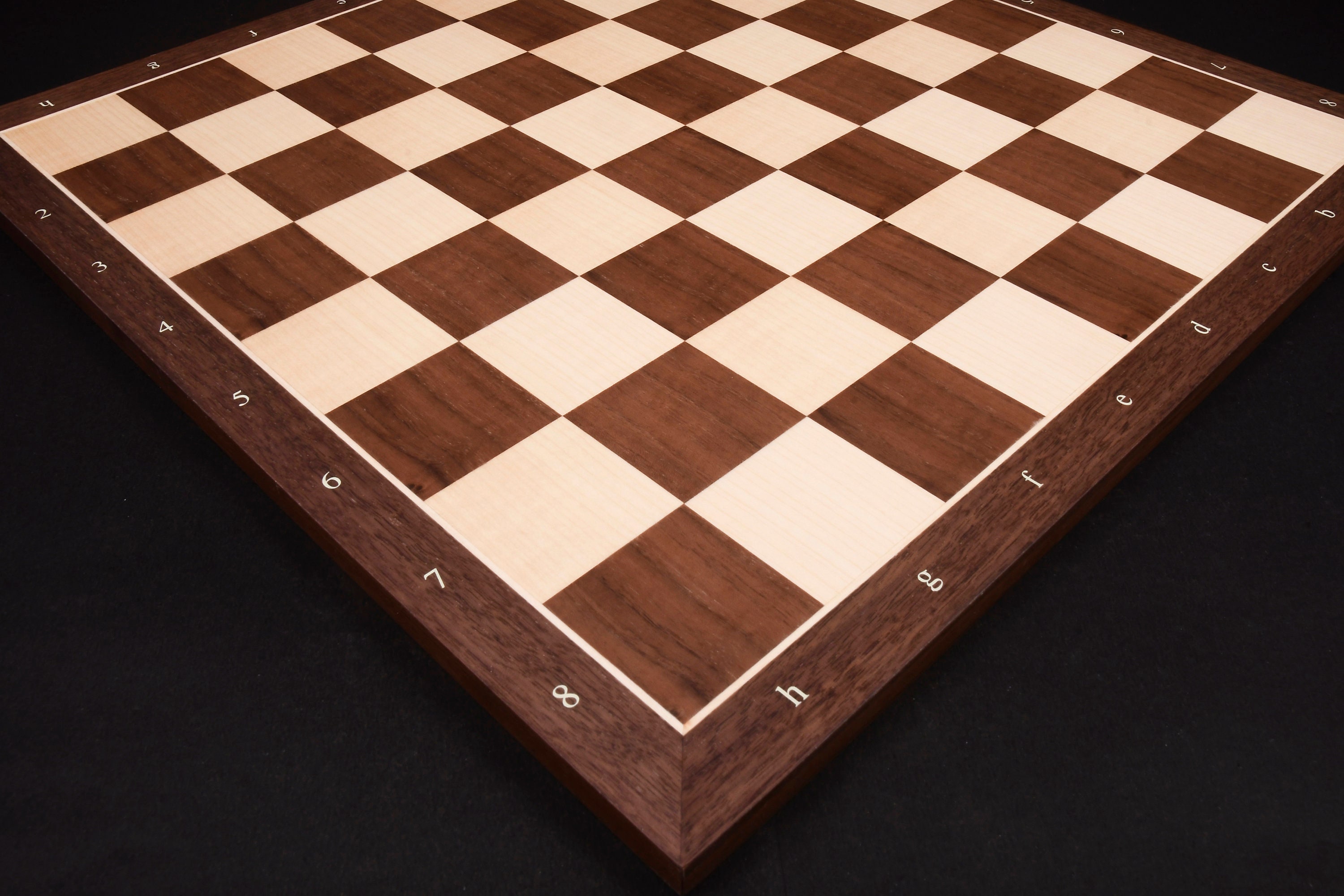 Wooden Chess Board Standard Walnut Maple With Notation - Etsy Canada