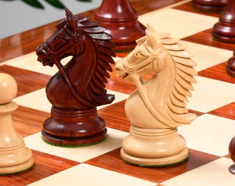 1935 Warsaw Capablanca Simultaneous Chess Pieces in Ebony and Boxwood- 3.8  King