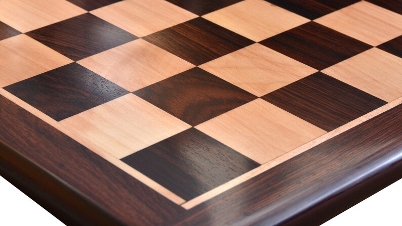 Chess Board Wooden Dark Brown Indian Rosewood 21 55 mm. D0132 image 4