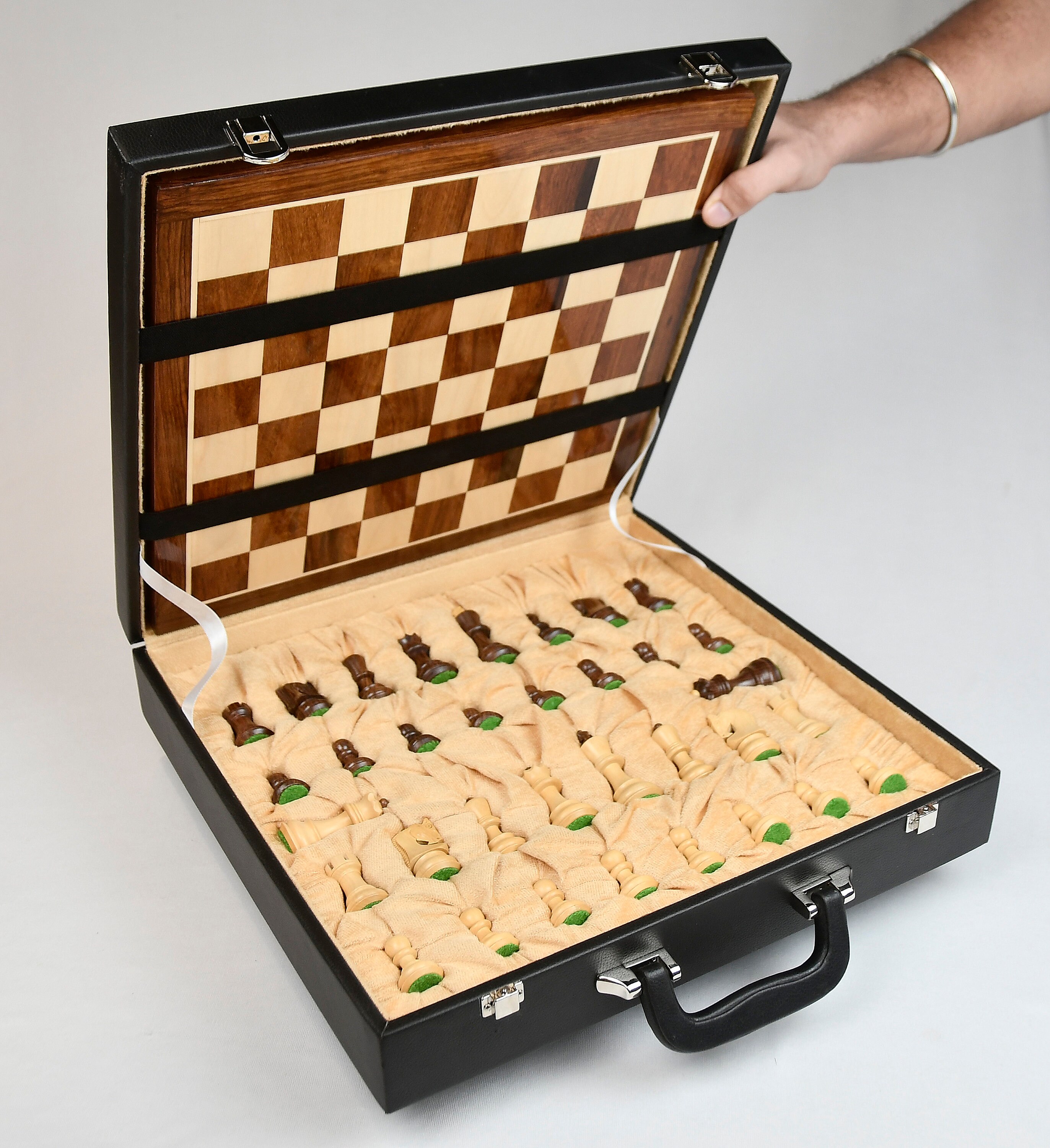 Capablanca Burmese Rosewood Edition Wooden Tournament Chess Board