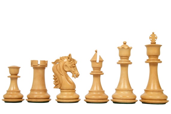 Combo of The Traditional Indian Hand Carving Chess Pieces in Sheesham & Box  Wood - 5.1 King with Chess Board