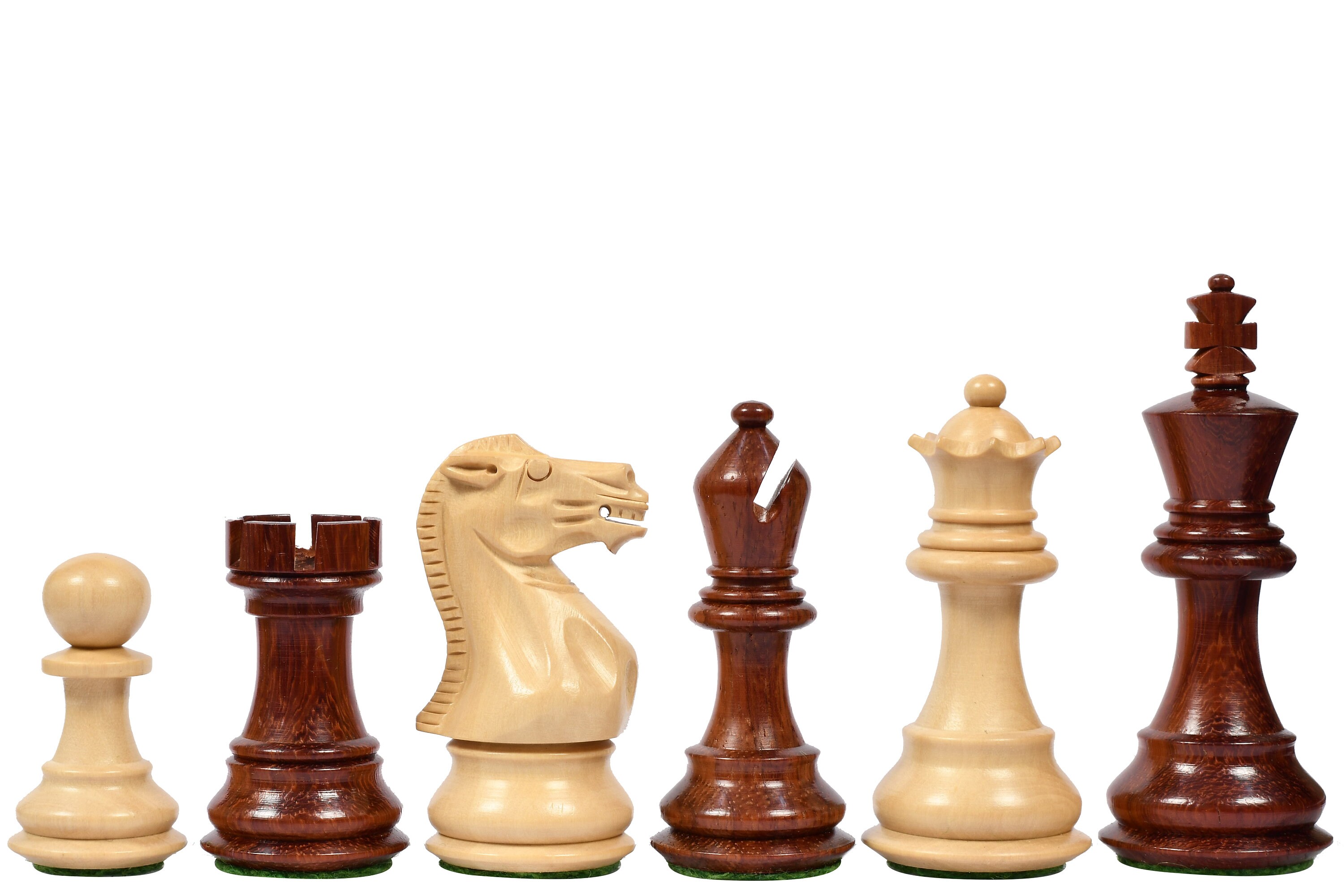 Chess Pieces - Jumbo Boxwood/Sheesham150mm Wood Double Weighted