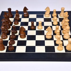 Tournament Championship Chess Set Sheesham Wood Pieces German Knight Handcarved Chess Pieces Extra Queens Chessbazaar With Chessboard