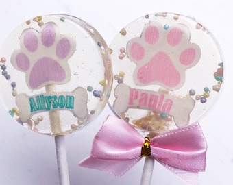 Dog paw customize lollipops, Paw Patrol inspired  suckers, Skye  birthday party edible image personalize lollipops,  SET OF 6