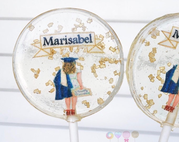 Customized Graduation Lollipop Favors, Graduation Party Favors