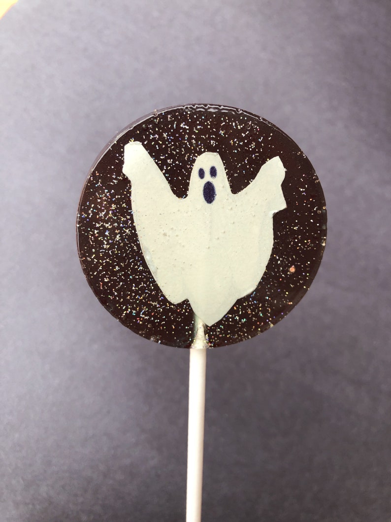 Ghosts lollipops party favors, spooky themed lollipops, halloween birthday, Halloween party, boo halloween treats, ghosts candy, SET OF 6 image 5