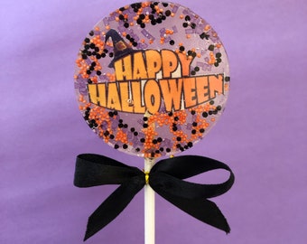 Halloween lollipops party favors, happy Halloween lollipops, halloween birthday, Halloween party, halloween treats,  SET OF 6