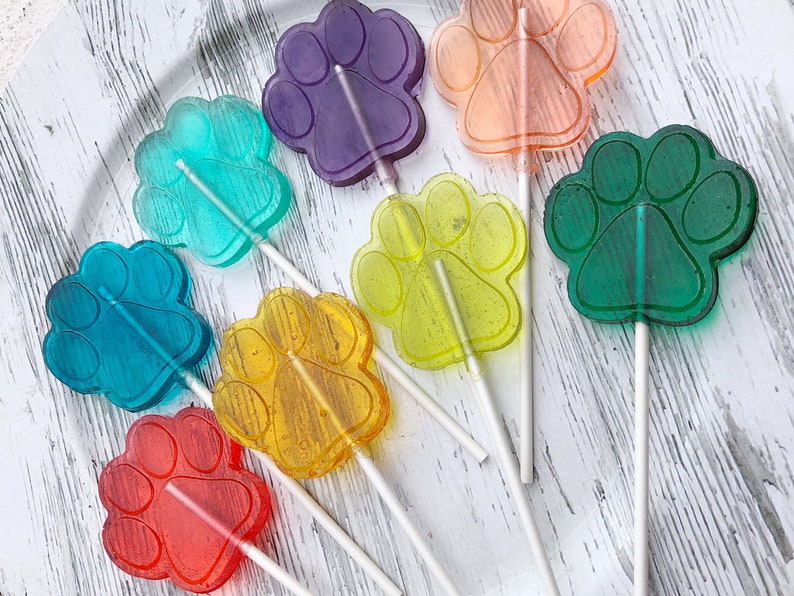 Dog Paw Print Shaped Lollipops Doggy Paws Print Candy Etsy