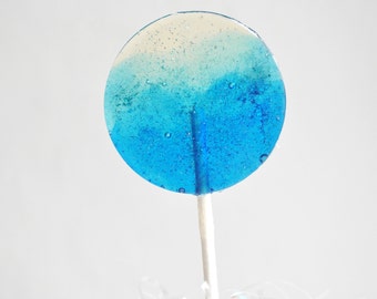 Blue Ombre  Lollipops, Blue gradient  Party favors, wedding favors, hard candy blue lollipops, blue shades lollipops, SET OF 6