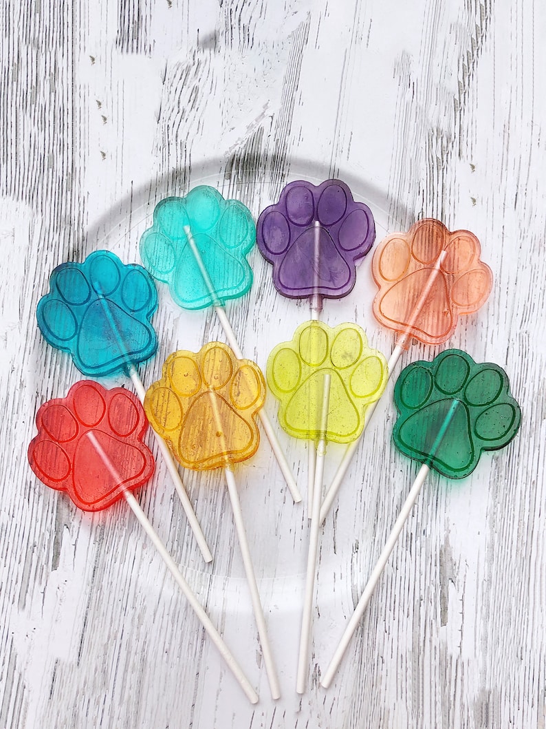 Dog Paw Print Shaped Lollipops Doggy Paws Print Candy Etsy