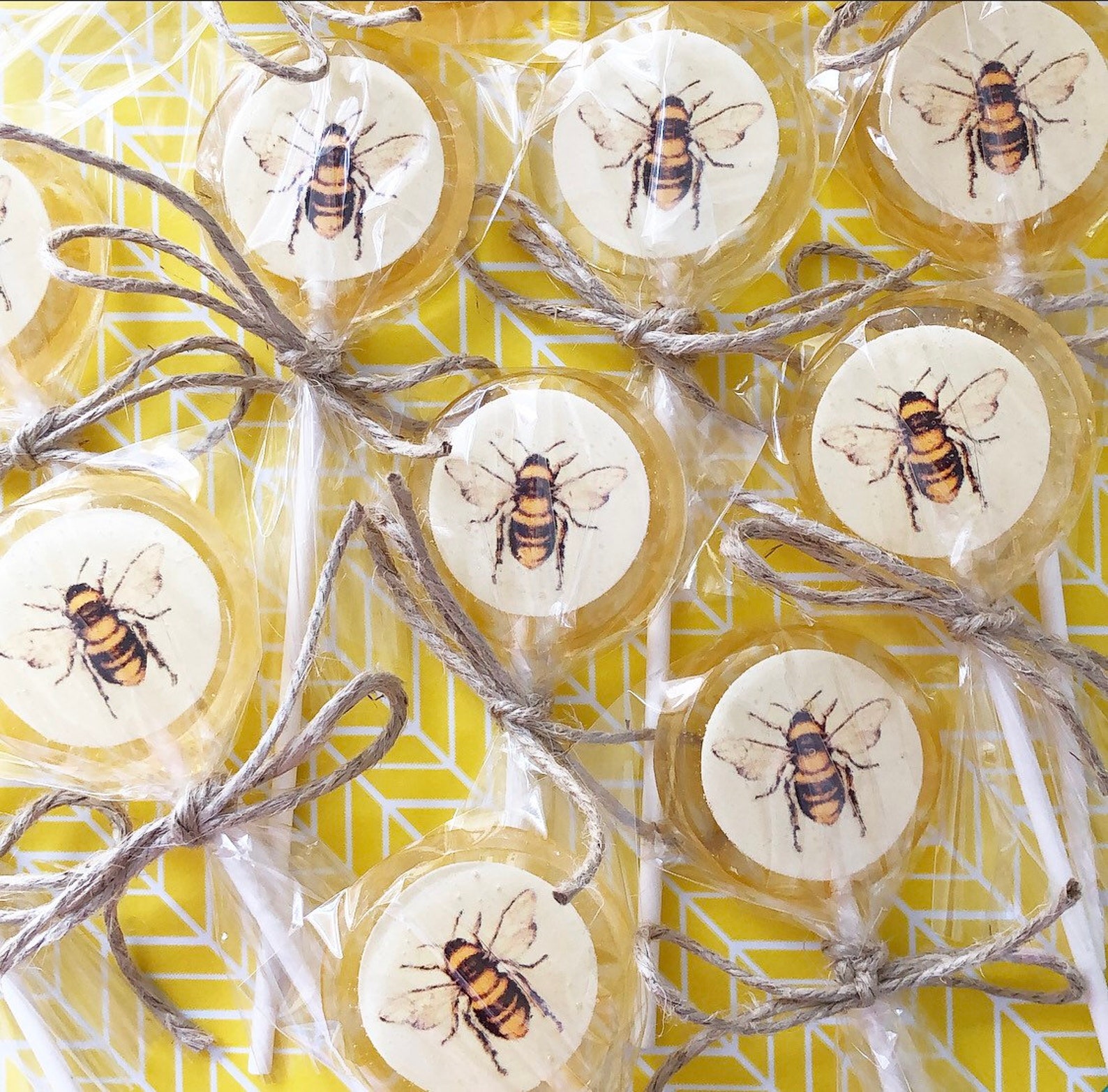 Honey Bee Lollipops Party Favors Bumble Bee Hard Candy. Honey Etsy