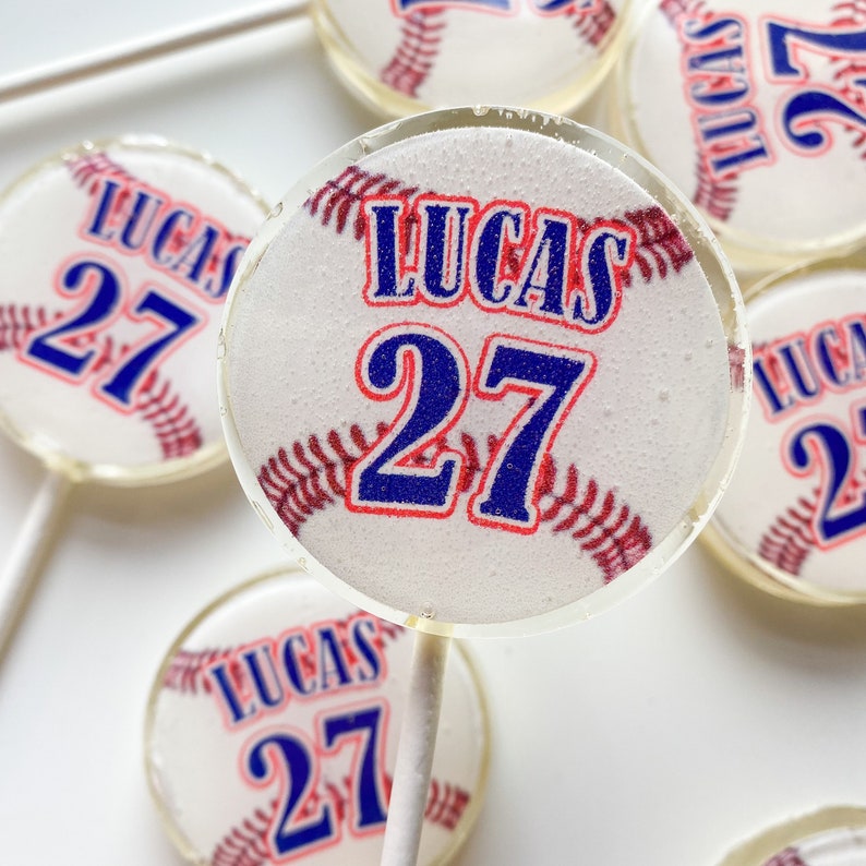 Baseball Ball Lollipop Customize Favors, Baseball Themed Birthday Party ...