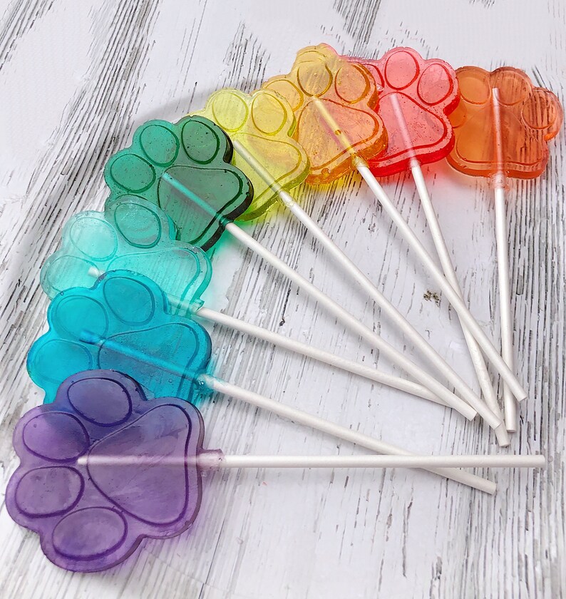 Dog Paw Print Shaped Lollipops Doggy Paws Print Candy Etsy