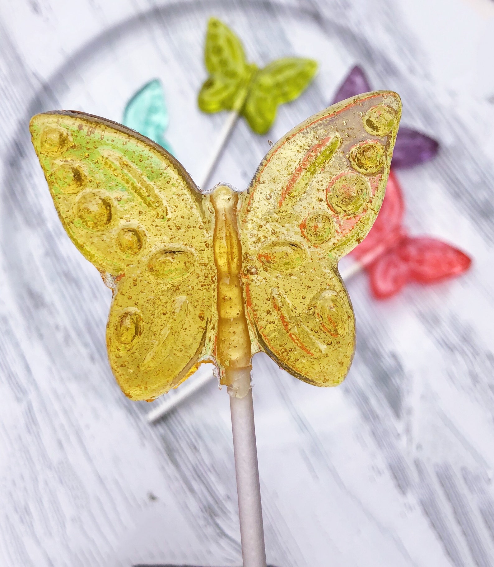 Butterfly Shaped Lollipops Favors Butterfly Shaped Party Etsy