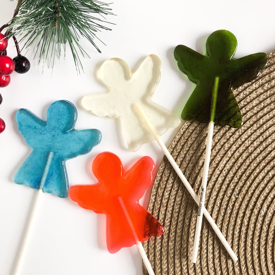 Angel Shaped Lollipops, Christmas Angel Lollipops Favors, Angel Shaped ...